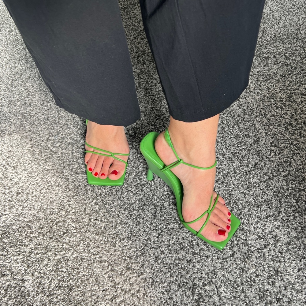 Gia Borghini / RHW Rosie 19 Green sandals